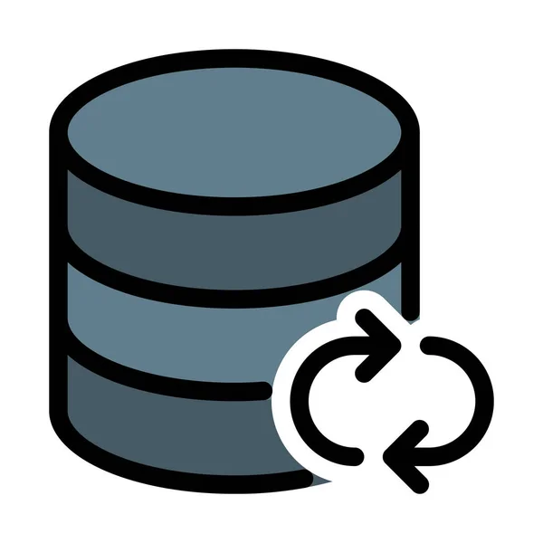 Database Server Sincronização Simples Ilustração Vetorial — Vetor de Stock