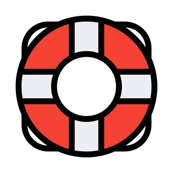 Рятувальний Круг Kisby Кільце Простий Значок — стоковий вектор