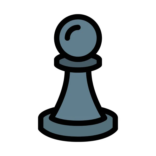 Chess Pawn Illustration Vectorielle Pièce Sur Fond Blanc — Image vectorielle