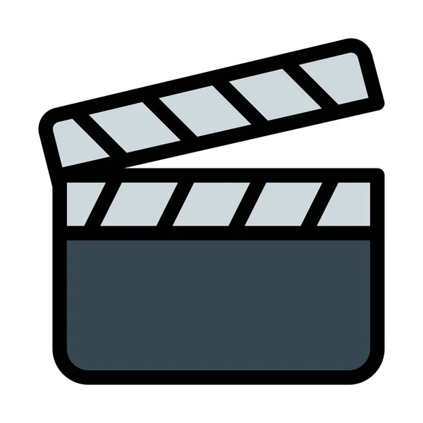 映画方向カチンコ単純なベクトル図 — ストックベクタ
