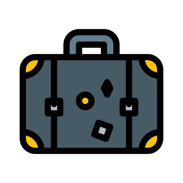 Vintage Suitcase Luggage Vector Illustration — Stock Vector