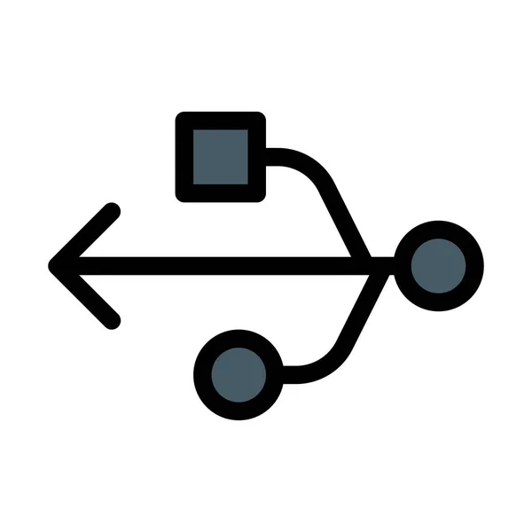 Usb コンピューター シンボル ベクトル図 — ストックベクタ