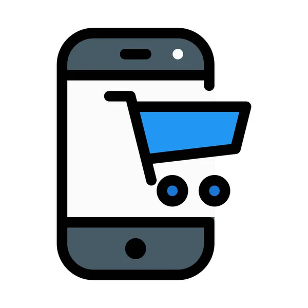 Online Mobile Marketplace Ilustração Vetorial —  Vetores de Stock