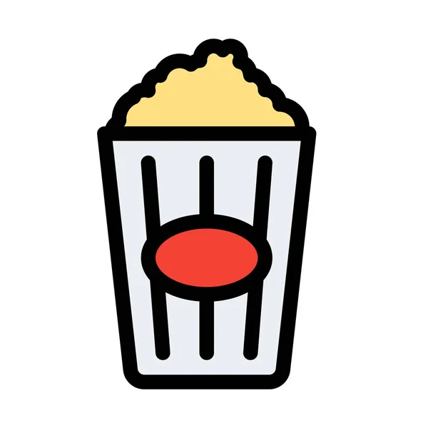 Popcorn Teken Vectorillustratie — Stockvector