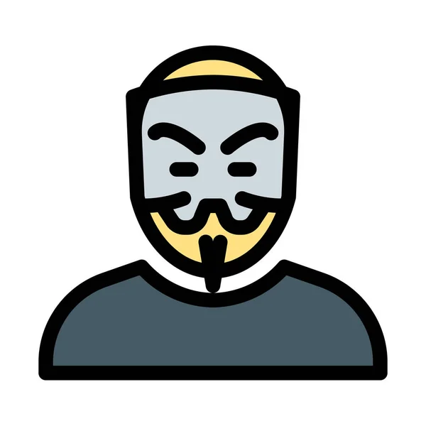 Carácter Anónimo Hacker — Vector de stock