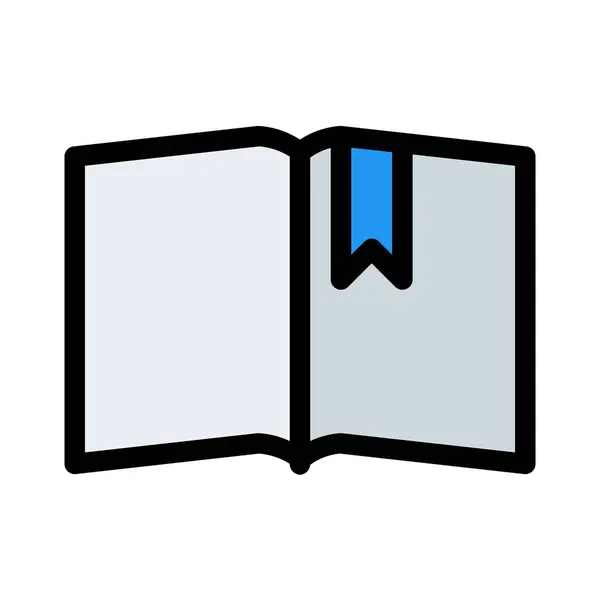 Bookmark Open Content Vectorillustratie Witte Achtergrond — Stockvector