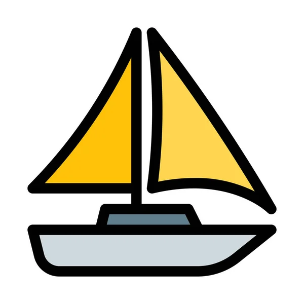 Sailboat Transportation Voyage Vector Illustration — Stock Vector