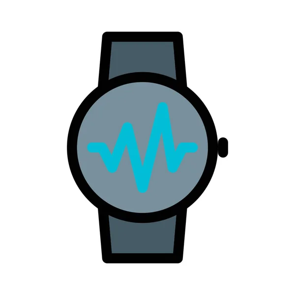 Smartwatch Frequenza Cardiaca Semplice Illustrazione Vettoriale Astratta — Vettoriale Stock