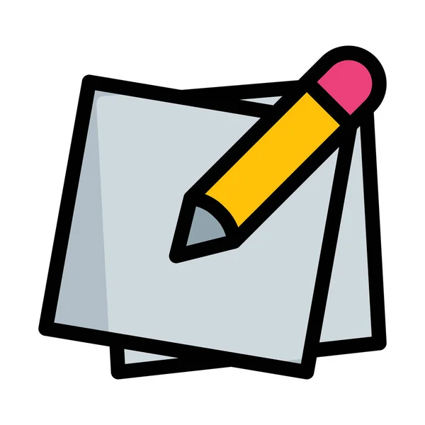 Edit Sticky Notes Simple Icon — Stock Vector