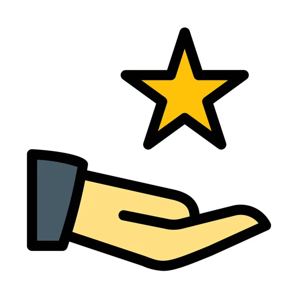 Star Rating Feed Back Icono Simple — Vector de stock
