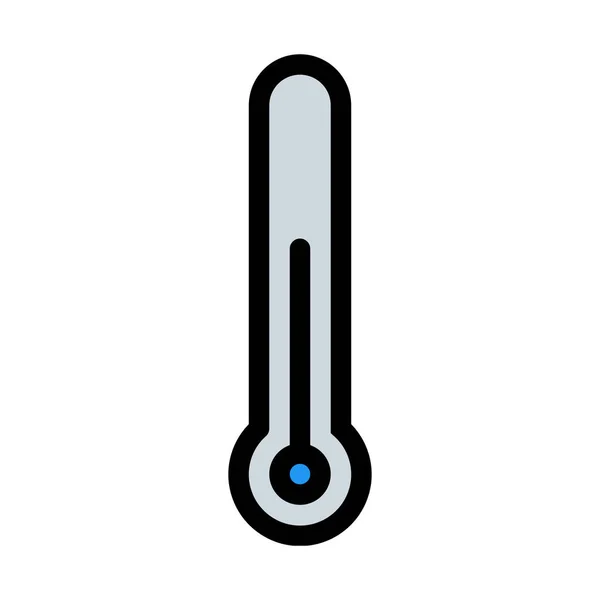 Temperature Measuring Thermometer Vector Illustration — Stock Vector