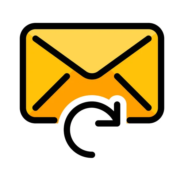 重新加载邮件按钮简单的矢量插图 — 图库矢量图片