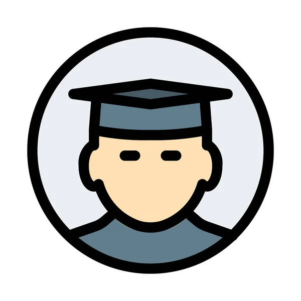 Hombre Graduado Icono Simple — Vector de stock