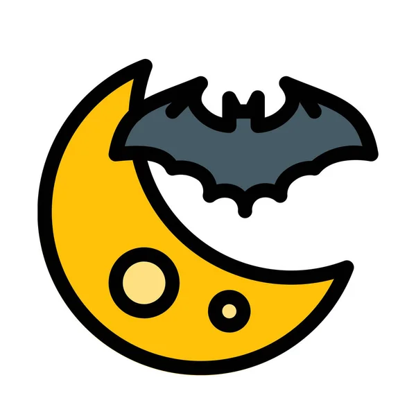 白い背景の上の夜のベクトル図で飛んでいる蝙蝠 — ストックベクタ