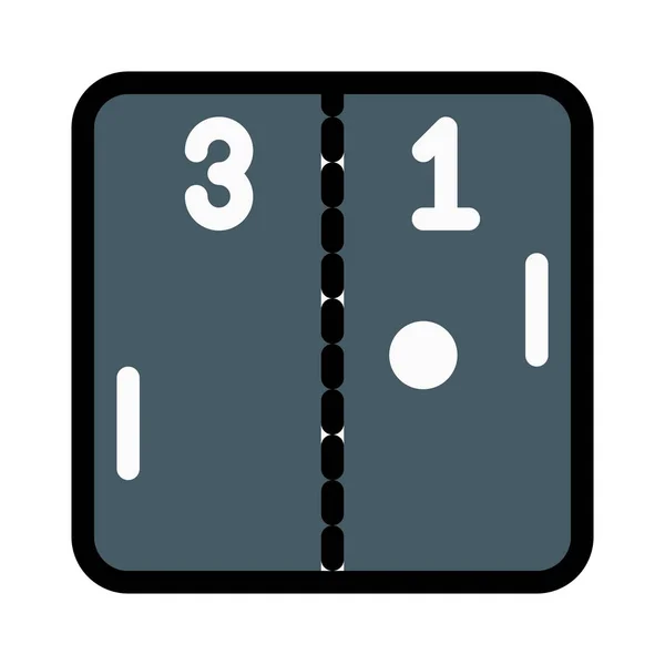 Pong Spel Enkel Ikon — Stock vektor