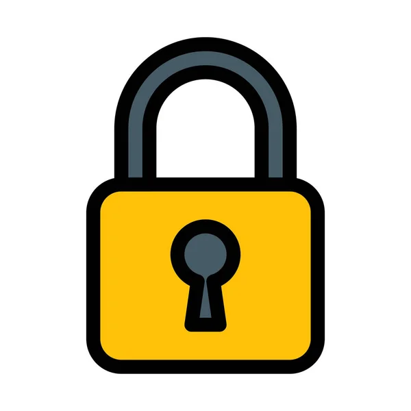 Seguro Candado Seguridad Icono Simple — Vector de stock