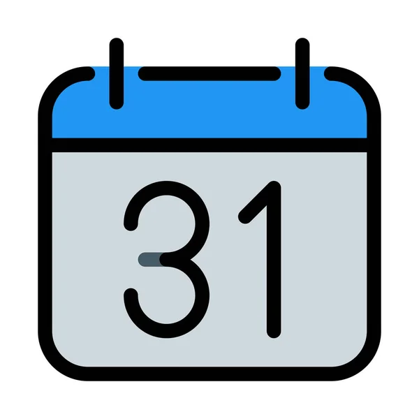 Reminder Calendar Vector Illustration White Background — Stock Vector
