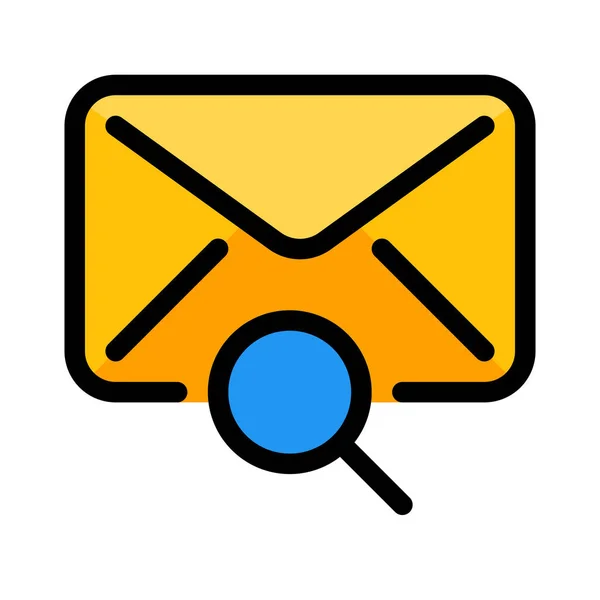 Pesquisa Mail Caixa Entrada Ilustração Vetorial Abstrata Simples —  Vetores de Stock