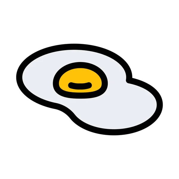 Fried Egg Omlet Ilustracji Wektorowych — Wektor stockowy