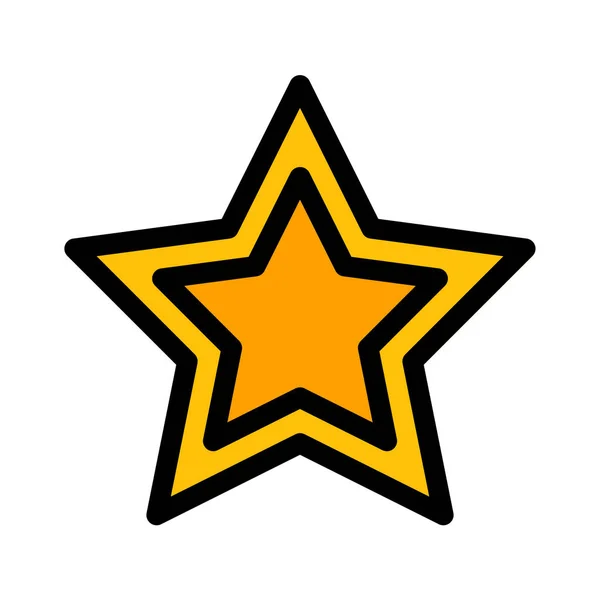 Illustration Vectorielle Single Star Complète Sur Fond Blanc — Image vectorielle