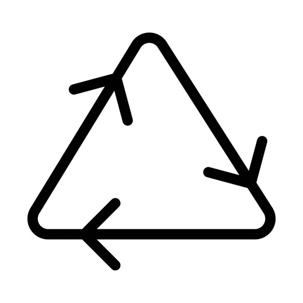 Triângulo Loop Reciclagem Isolado Fundo Branco — Vetor de Stock