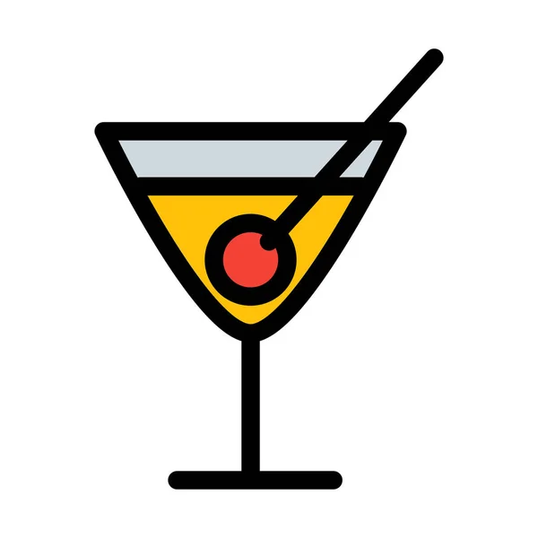 Martini Vetro Cocktail Illustrazione Vettoriale — Vettoriale Stock