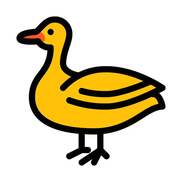 Vela Água Duck Vetor Ilustração Fundo Branco —  Vetores de Stock