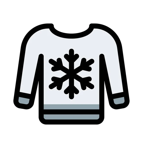 Pullover Schneeflocke Design Vektor Illustration — Stockvektor