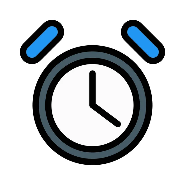 Reloj Despertador Símbolo Vector Ilustración Sobre Fondo Blanco — Vector de stock