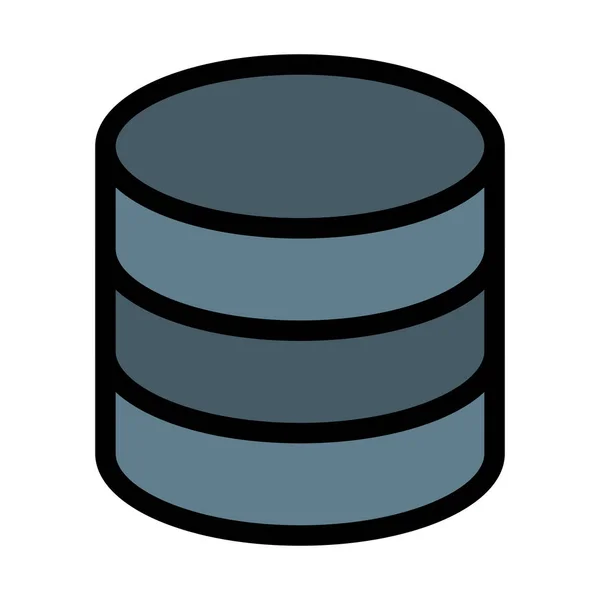 Computer Database Hosting Simple Ilustración Vectorial — Vector de stock
