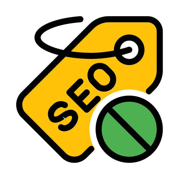 Descarte Ilustração Vetor Tag Seo Fundo Branco — Vetor de Stock