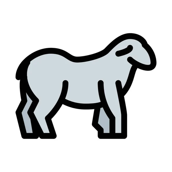 Αρτιοδάκτυλα Οπληφόρων Πρόβατα Απλή Αφηρημένη Διανυσματικά Εικονογράφηση — Διανυσματικό Αρχείο