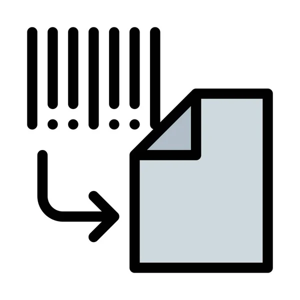 Decode File Service Ilustración Vectorial Simple — Vector de stock