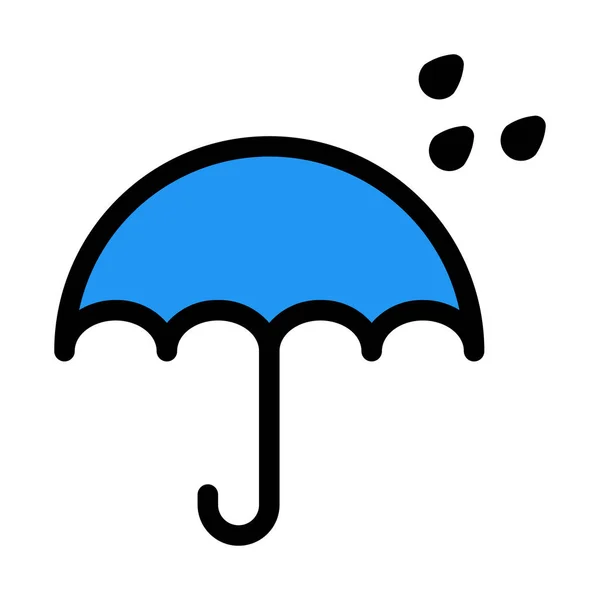 Gebruik Paraplu Teken Vector Illustratie — Stockvector