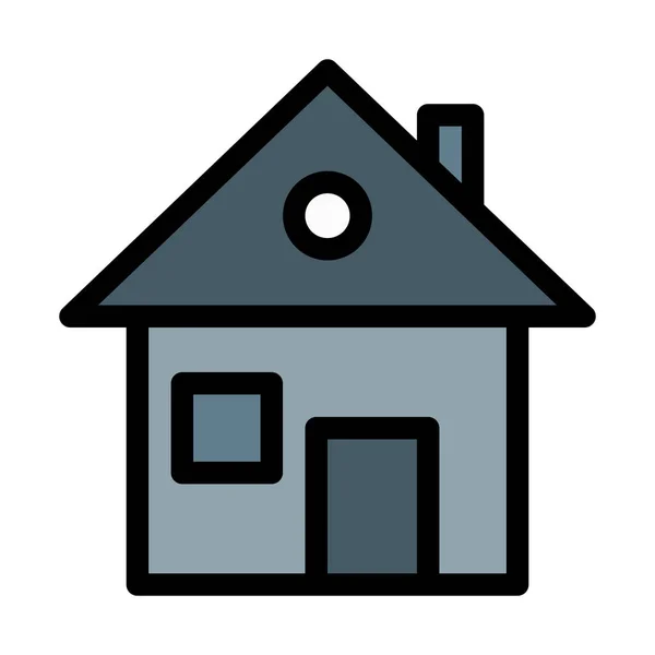 Petite Maison Isolée Sur Fond Blanc — Image vectorielle