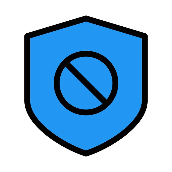 Desactivar Desactivar Firewall Icono Vector Simple — Vector de stock