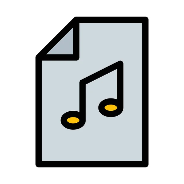 Muziek Audiobestand Vectorillustratie — Stockvector