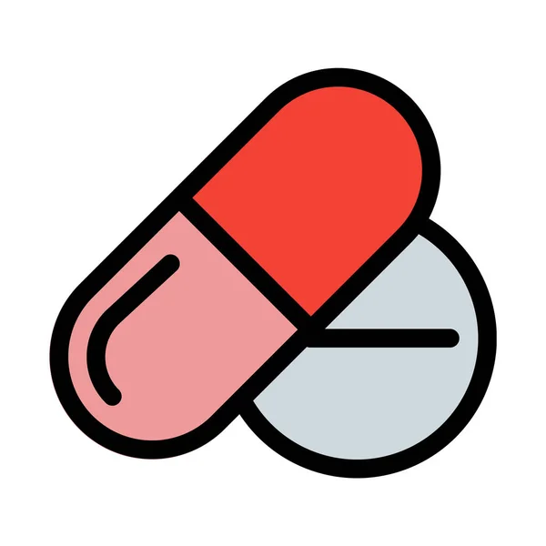 Tabletten Und Kapseln Vektor Illustration — Stockvektor