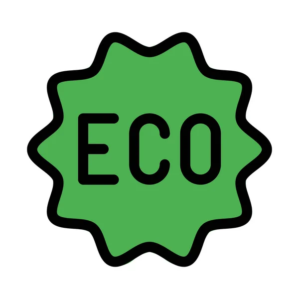 Emblema Eco Amigável Isolado Fundo Branco — Vetor de Stock
