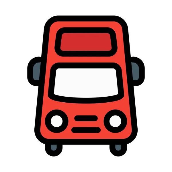 Tourist Travel Bus Vector Illustration — Stock Vector