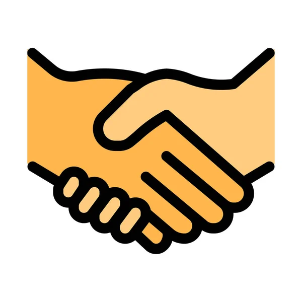 Handshake Greeting Gesture Vector Illustration — Stock Vector