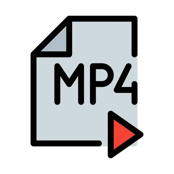 Mp4 Medienformat Vektorillustration — Stockvektor