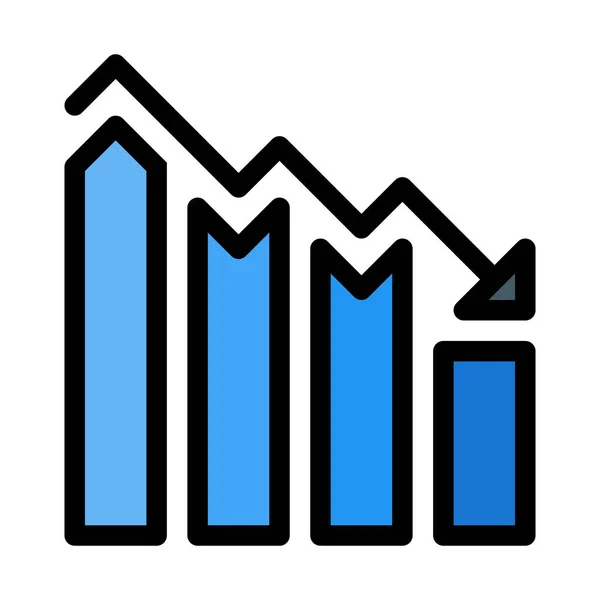 Abnehmendes Balkendiagramm Vektorillustration — Stockvektor