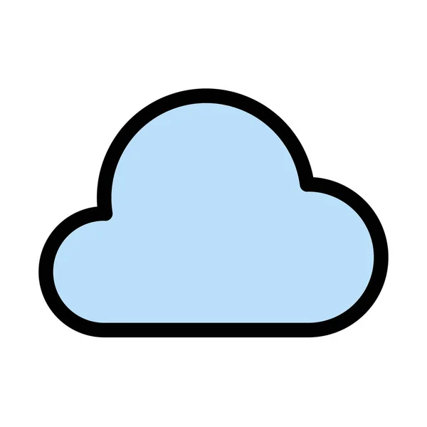 Illustration Vectorielle Service Cloud Computing Sur Fond Blanc — Image vectorielle