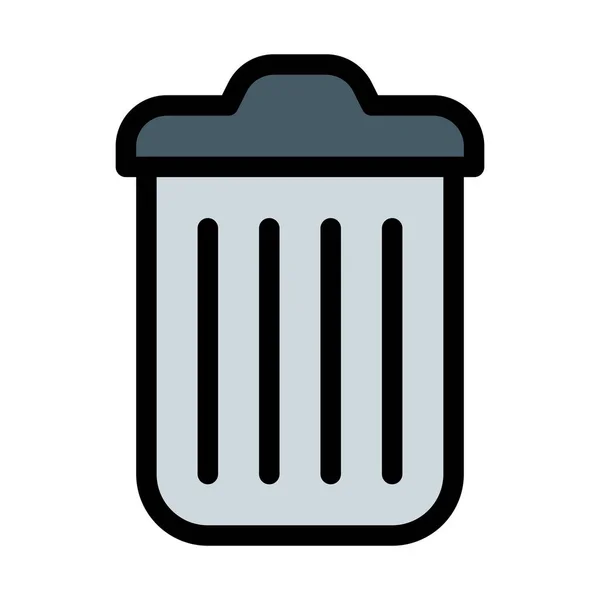 Trash Can Bin Ilustração Vetorial — Vetor de Stock