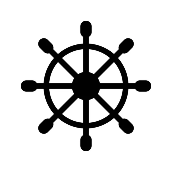 Ship Wheel Illustration Vectorielle Abstraite Simple — Image vectorielle