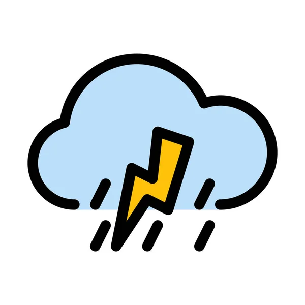Shower Thunderbolt Vector Illustration — Stock Vector
