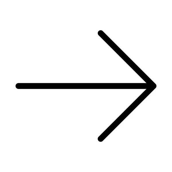 Pfeilseite Rechts Isoliert Auf Weißem Hintergrund — Stockvektor