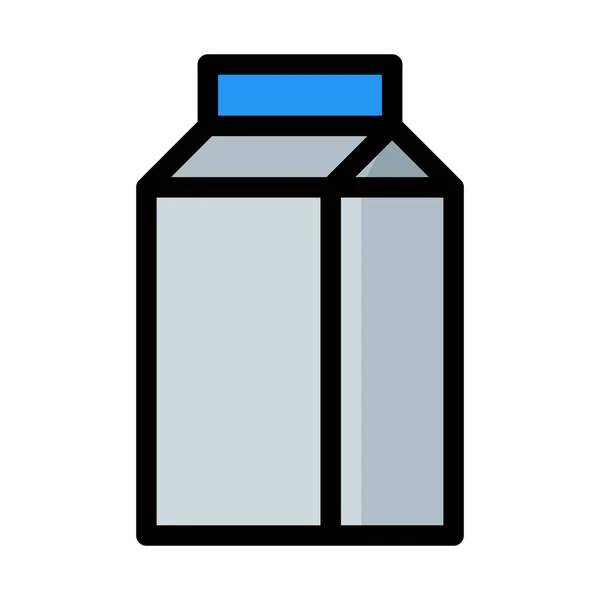 Süt Karton Paketi Vektör Çizim — Stok Vektör