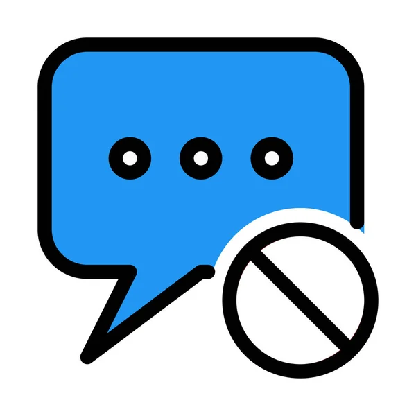 Διαγραφή Απορρίψει Chat Εικονίδιο Απλό Διάνυσμα — Διανυσματικό Αρχείο